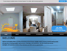 Tablet Screenshot of lightenupskylights.com